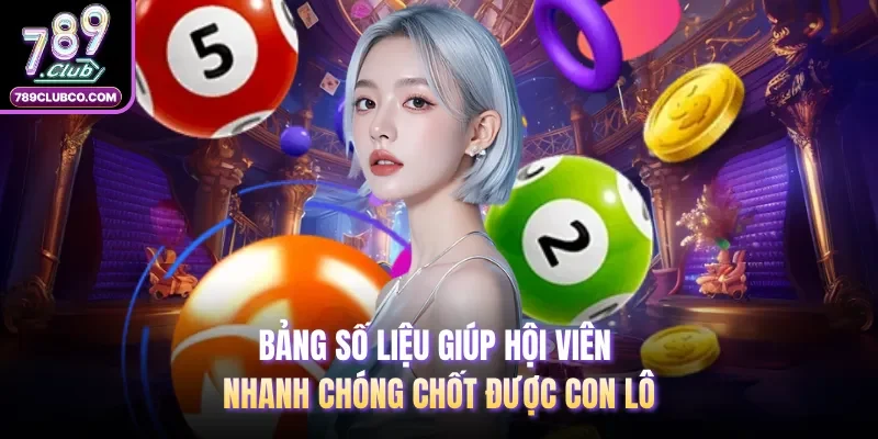 Bảng số liệu giúp hội viên nhanh chóng chốt được con lô